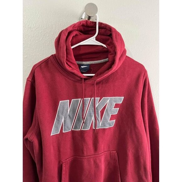 Nike Burgundy Mens Hoodie With Pockets Size Small - Picture 3 of 9